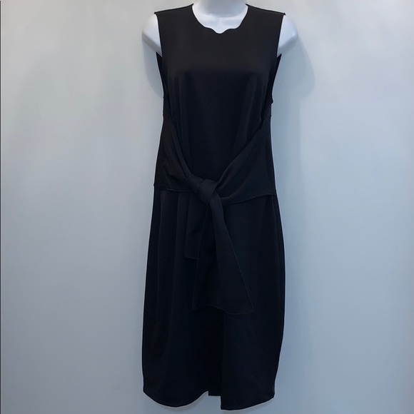 MAYA NEGRI Black Dress With Tie At Waist - Picture 1 of 11